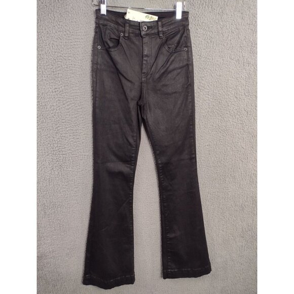 Chelsea & Violet Jeans 25 Bootcut Coated Pockets Belt Loops High Rise NEW - Picture 1 of 11